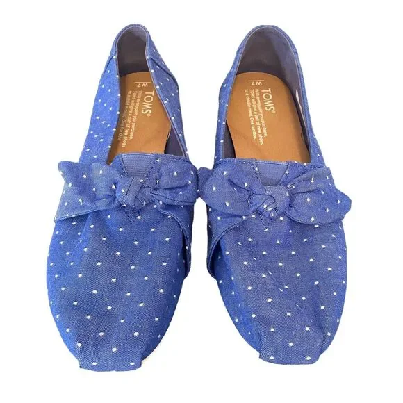 Palmera Toms Grey Chambray Toms Size M Palmera Americana Navy